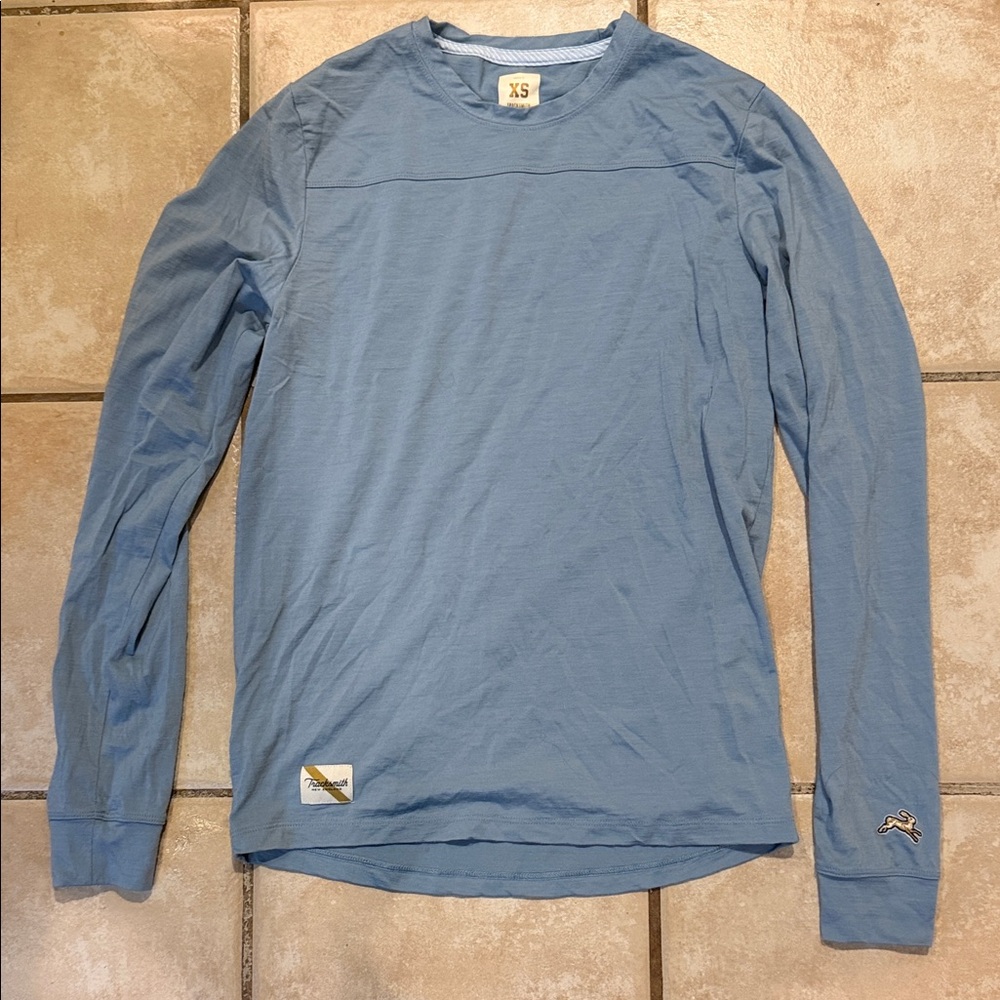 Tracksmith Sky Blue Long Sleeve Tee